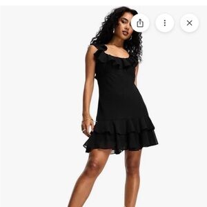 Abercrombie & Fitch Black Ruffle Dress